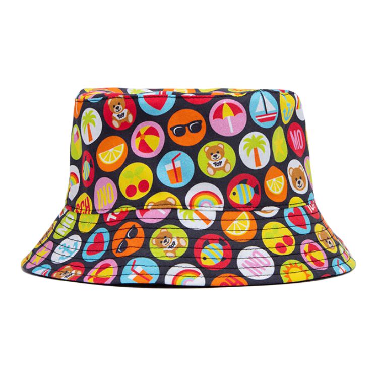 

MOSCHINO Хлопковая панама женская разноцветная, Multicolor
