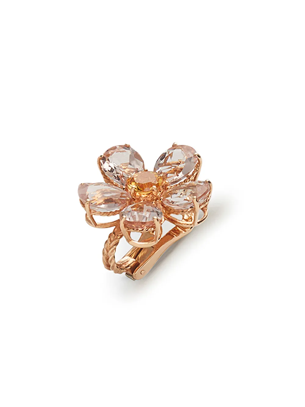 Серьги из розового золота с кварцем DOLCE & GABBANA, розовый — фото 2