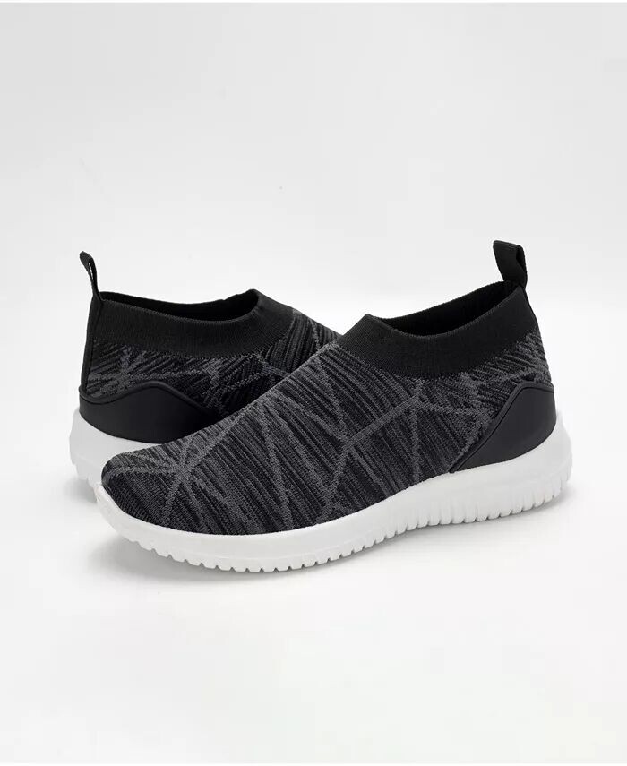 Женские повседневные кроссовки Slip On с дышащей сеткой Mio Marino, черный — фото 3