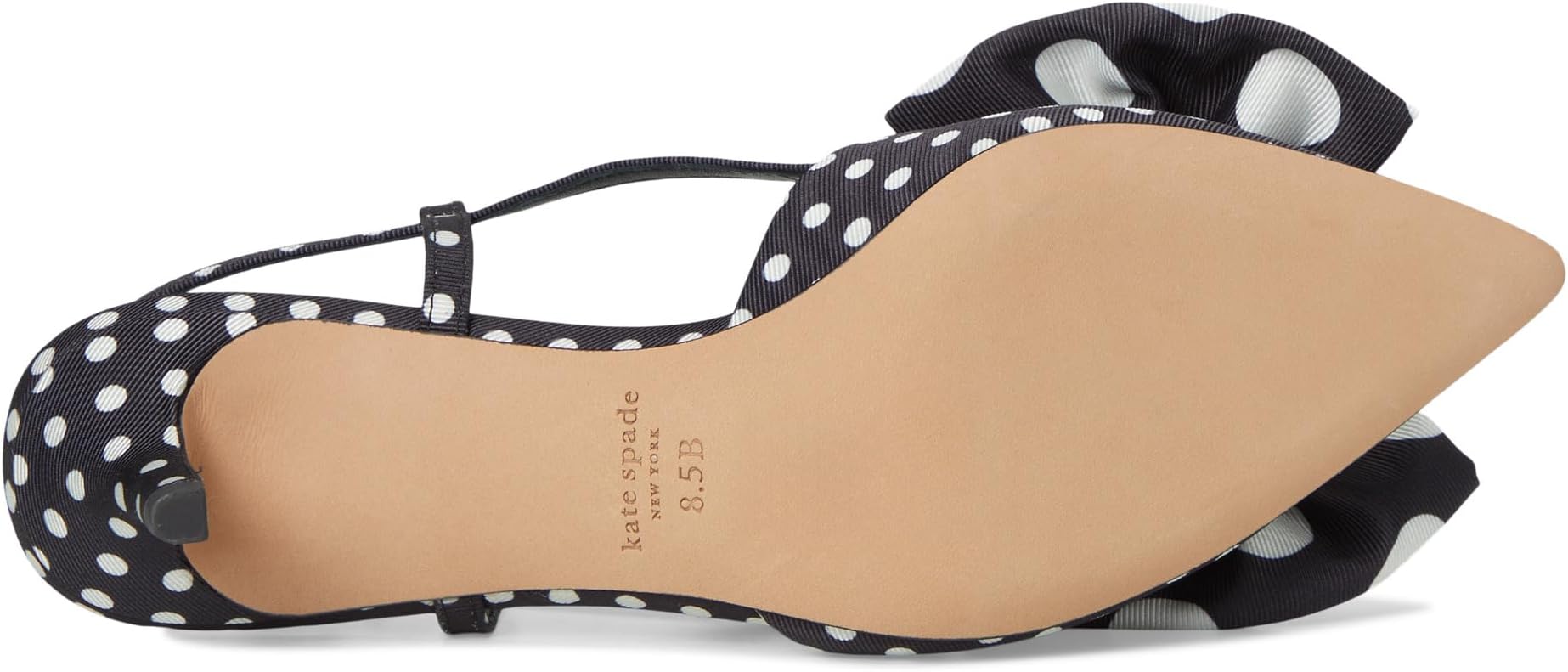 Туфли Kate Spade New York Rue Slingback Mid Heel, цвет Black/Cream — фото 3