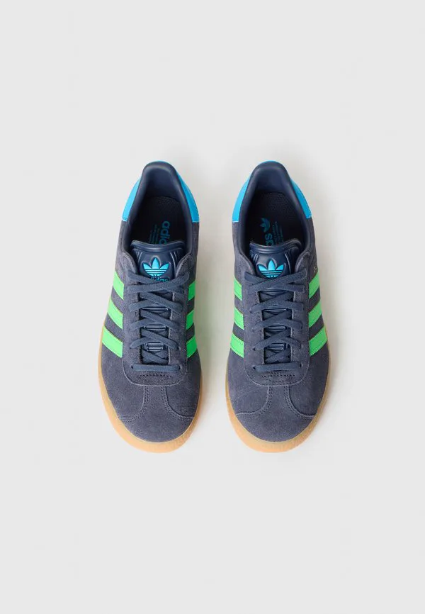 Кроссовки gazelle унисекс Adidas Originals, Shadow Navy/Screaming Green/Lucid Aquamarine — фото 4