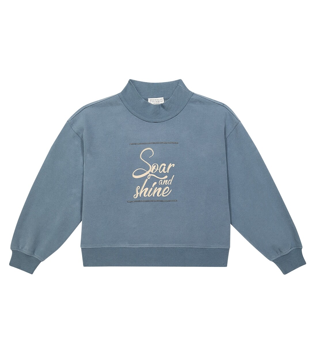

Толстовка из хлопкового джерси с принтом Brunello Cucinelli Kids, мультиколор