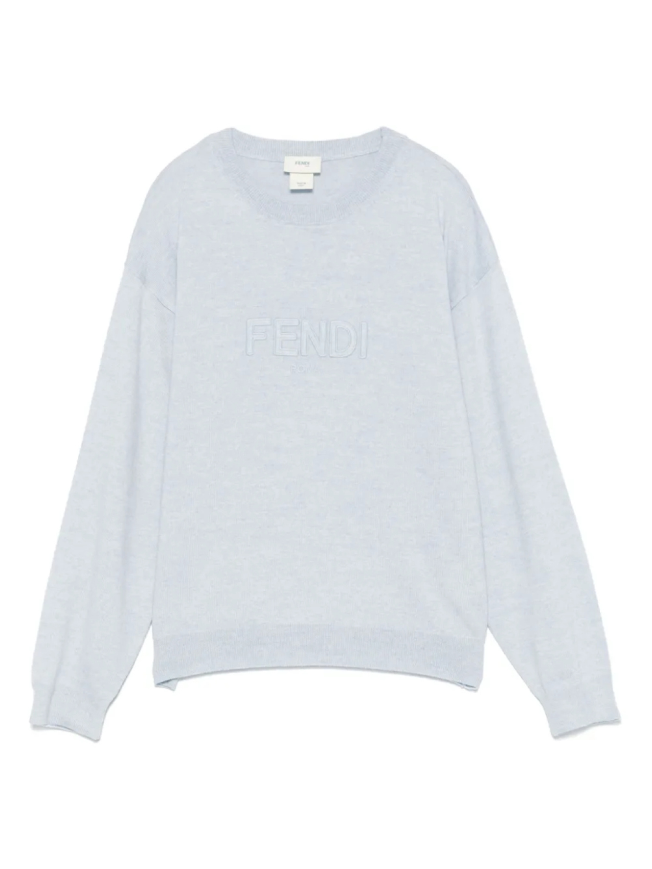 

Меланжевый свитер Fendi Kids, синий