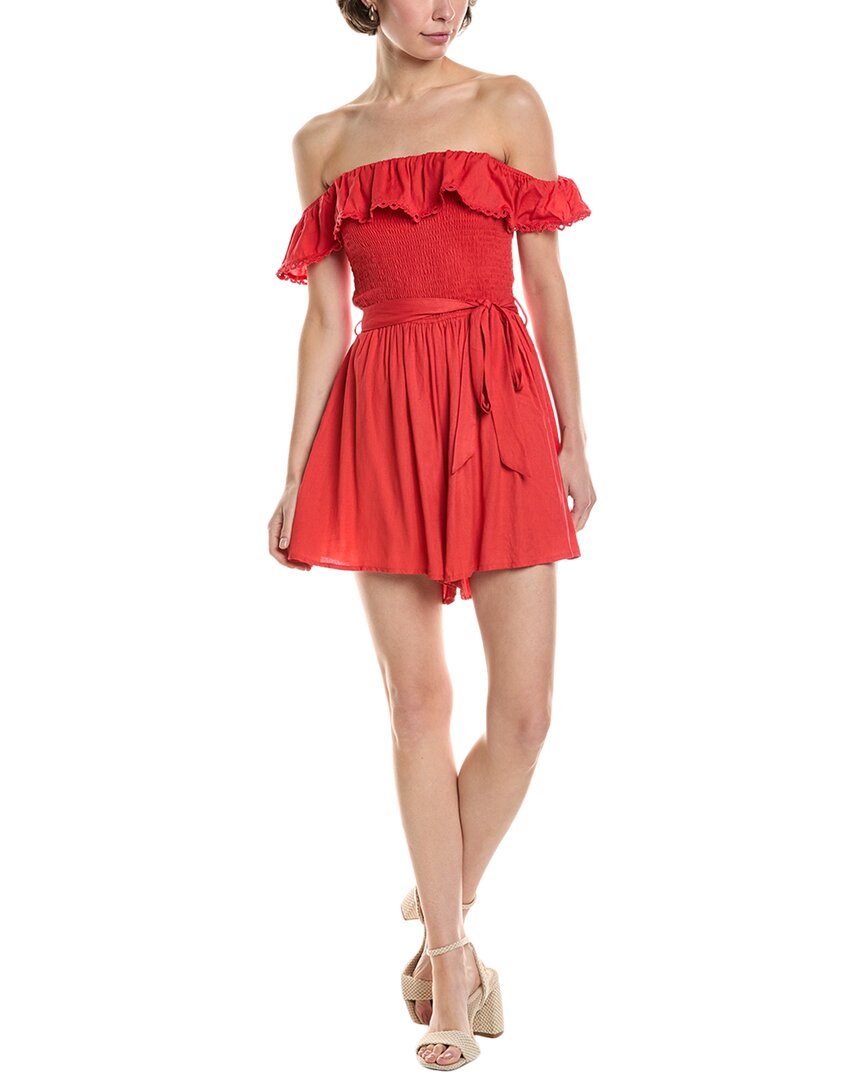 

MARION Ромпер с открытыми плечами, красный