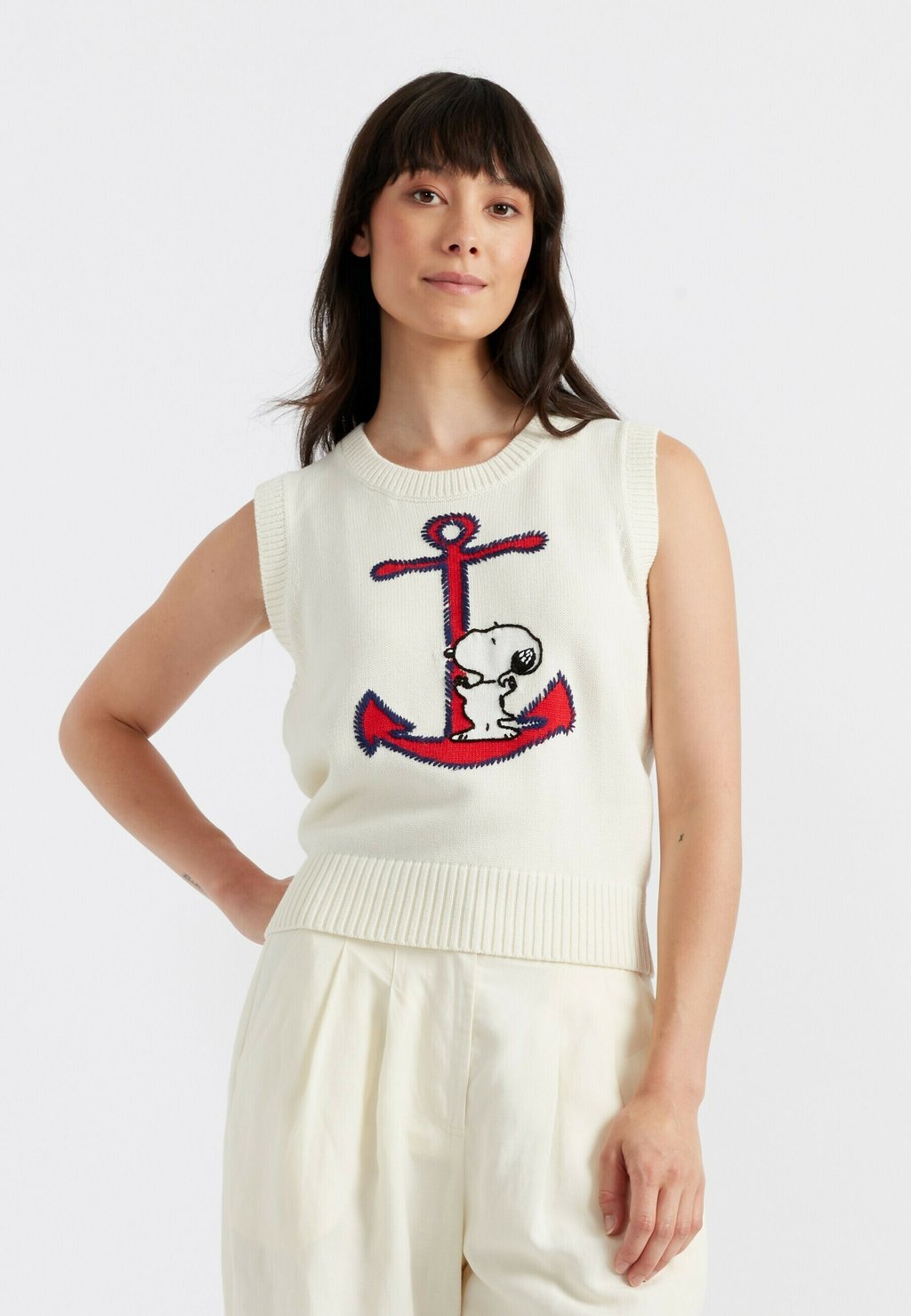 

Топ TANK SNOOPY WOOL CASHMERE CHINTI & PARKER, белый