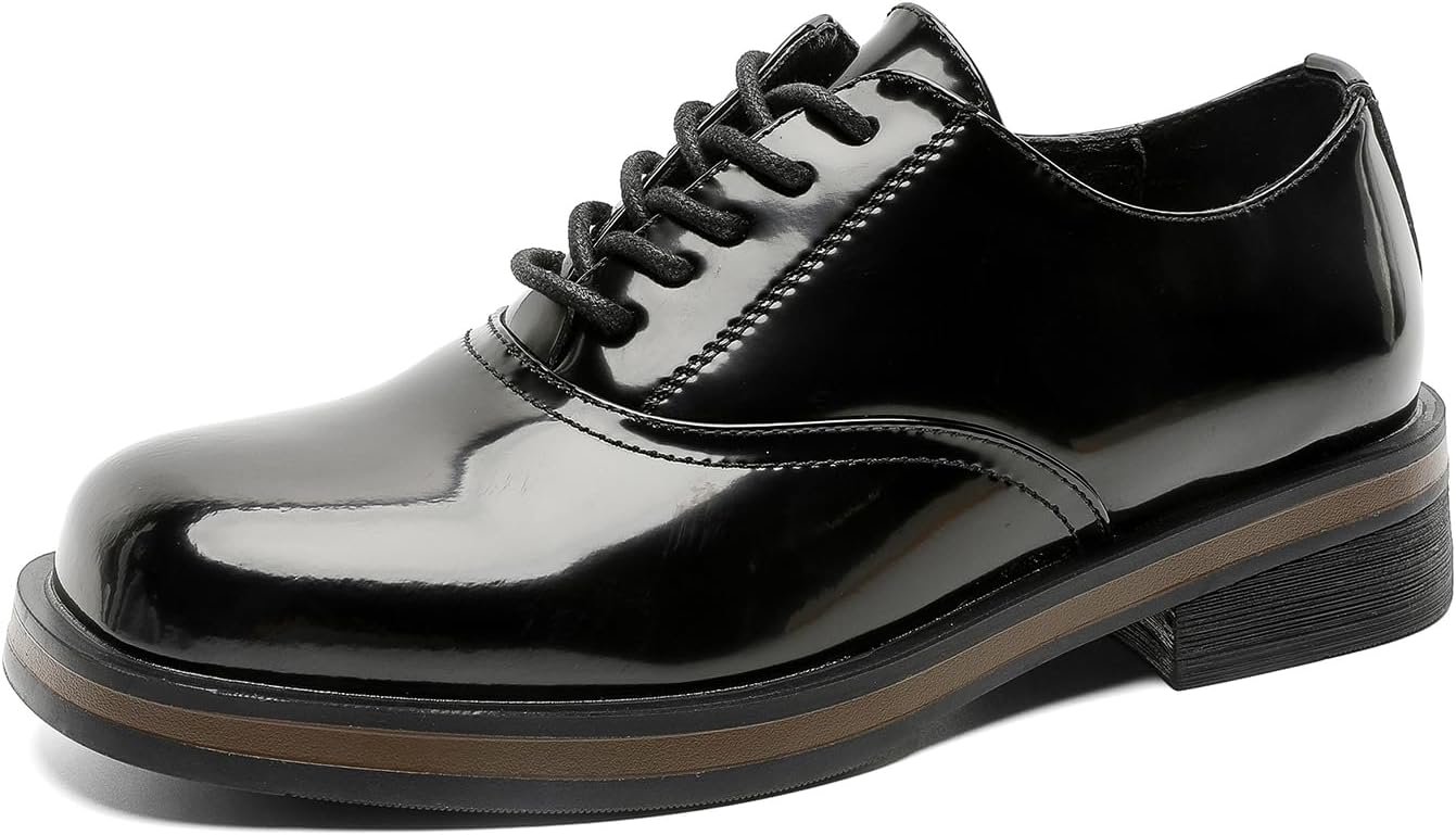 

Мужские высококачественные кожаные туфли с квадратным носком для повседневной деловой носки Tgrnfhkpyy, черный