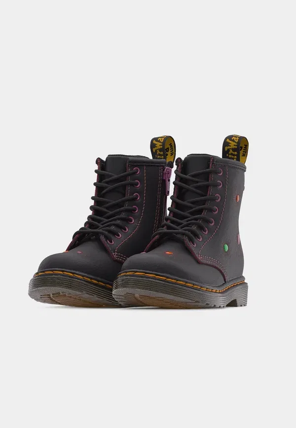 Ботинки Dr. Martens 1460 8 eye boot lace up ankle boots, черный/пыльно-розовый — фото 3