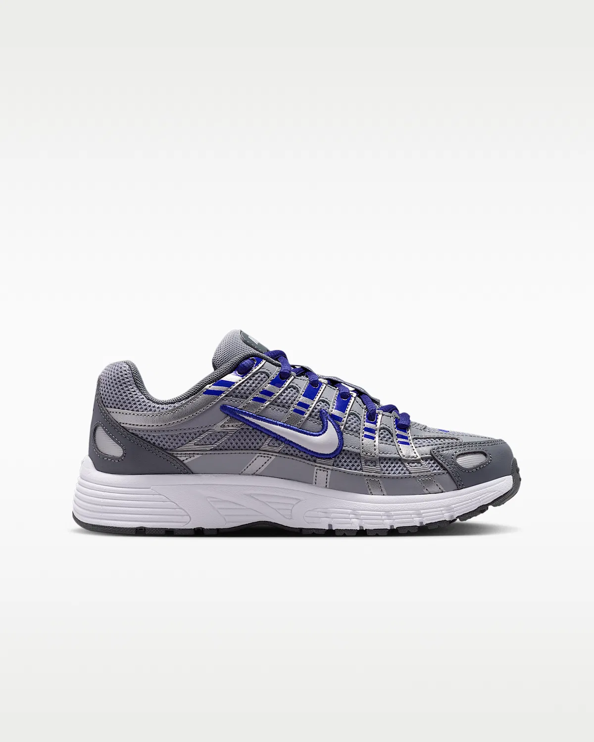 Кроссовки Nike P-6000 для детей, Wolf Grey/Deep Night/Metallic Silver/White — фото 3