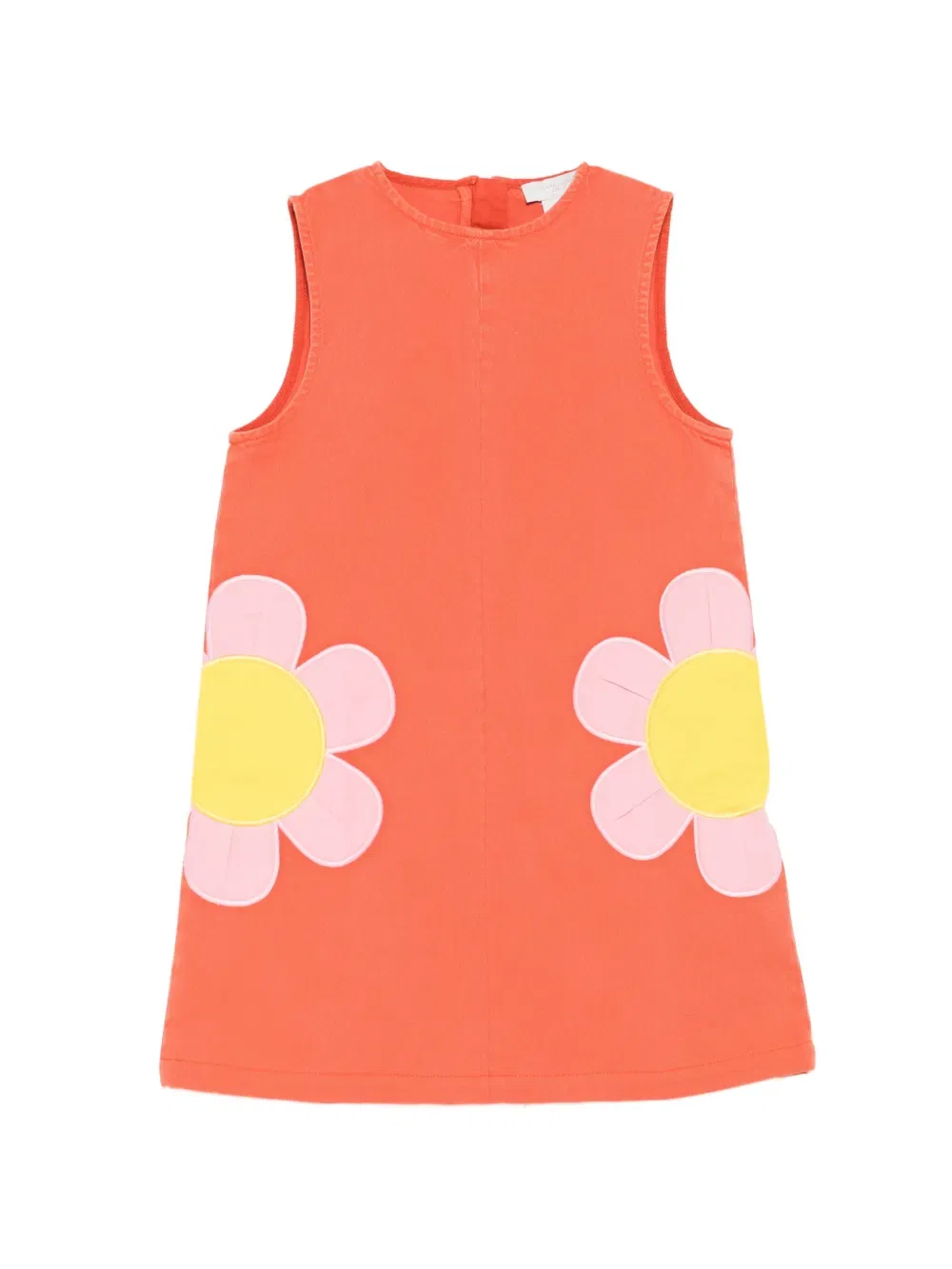 Платье с цветочной аппликацией Stella Mccartney Kids, оранжевый