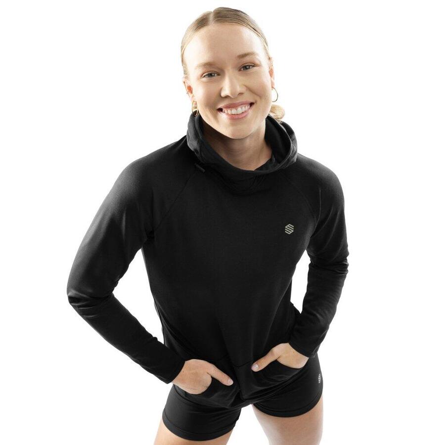 

SIROKO Женская толстовка с капюшоном для фитнеса Nexus Black