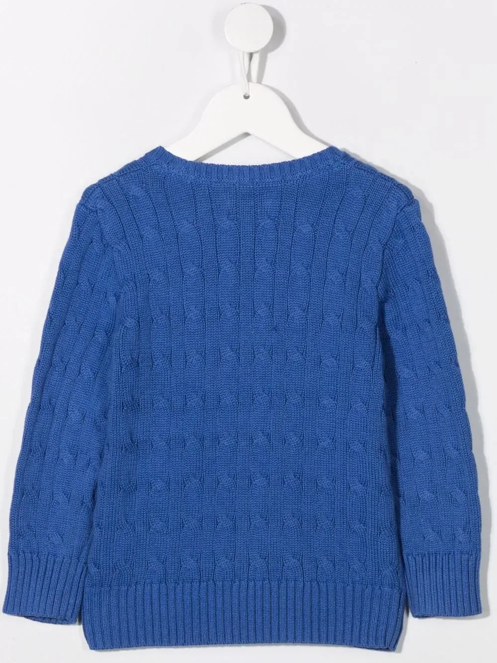 Хлопковый джемпер крупной вязки Polo Ralph Lauren Kids, синий — фото 2