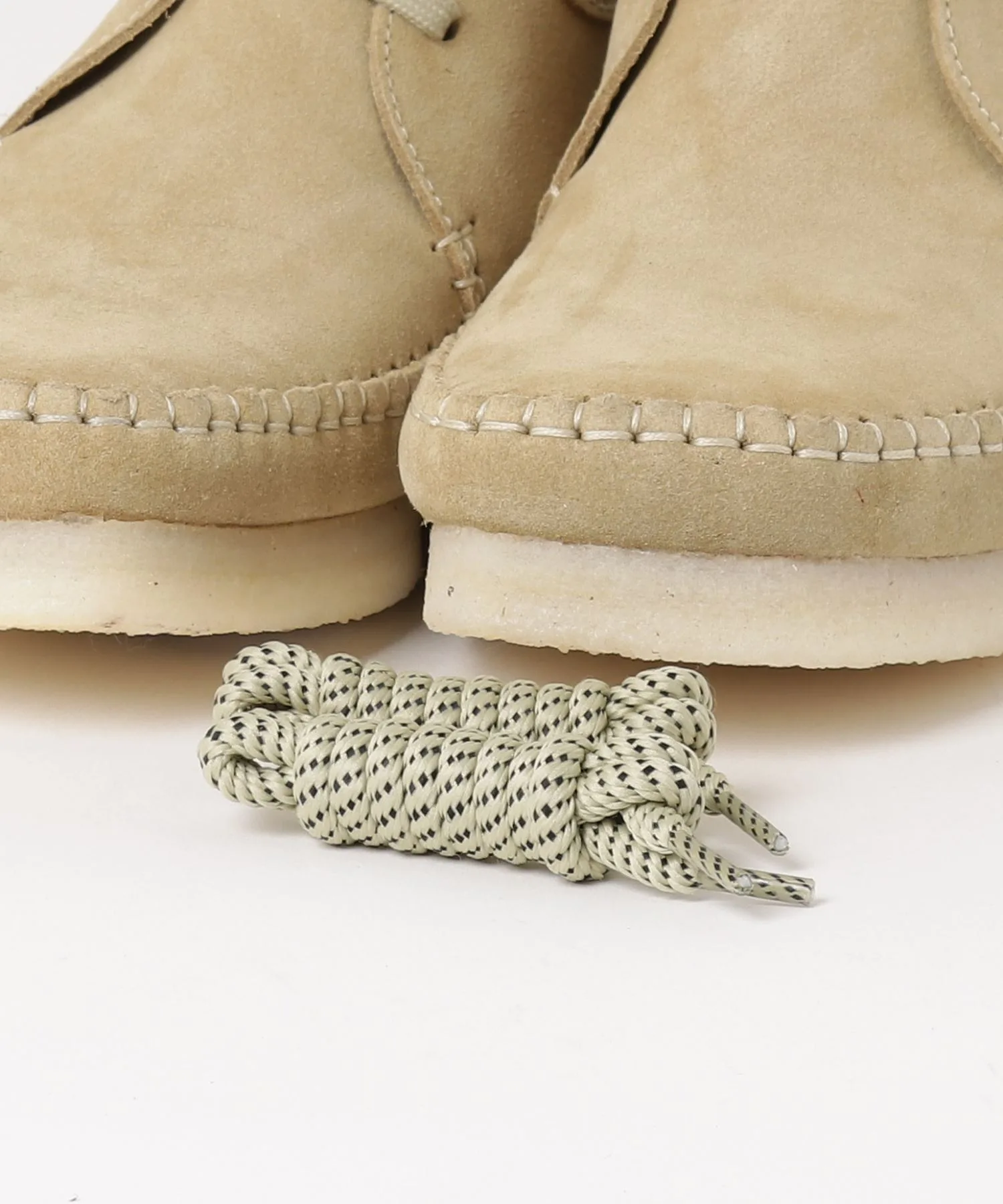 Мужские мокасины из натуральной кожи Weaver Clarks бежевые — фото 4