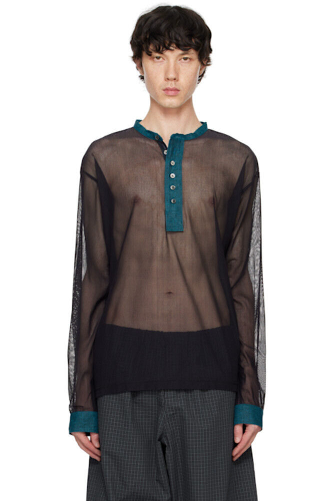 

Эксклюзивная куртка SSENSE Black Guardian Henley SC103
