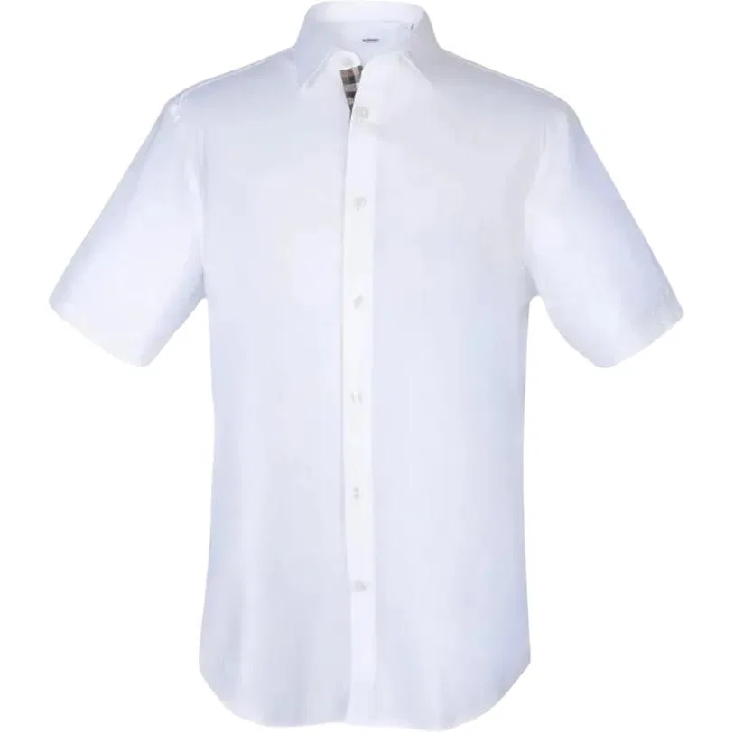 Рубашка мужская Burberry White Moderate, классическая, белый