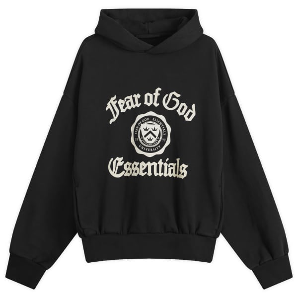 

Толстовка с капюшоном из плотного флиса в винтажном стиле Fear Of God Essentials, черный