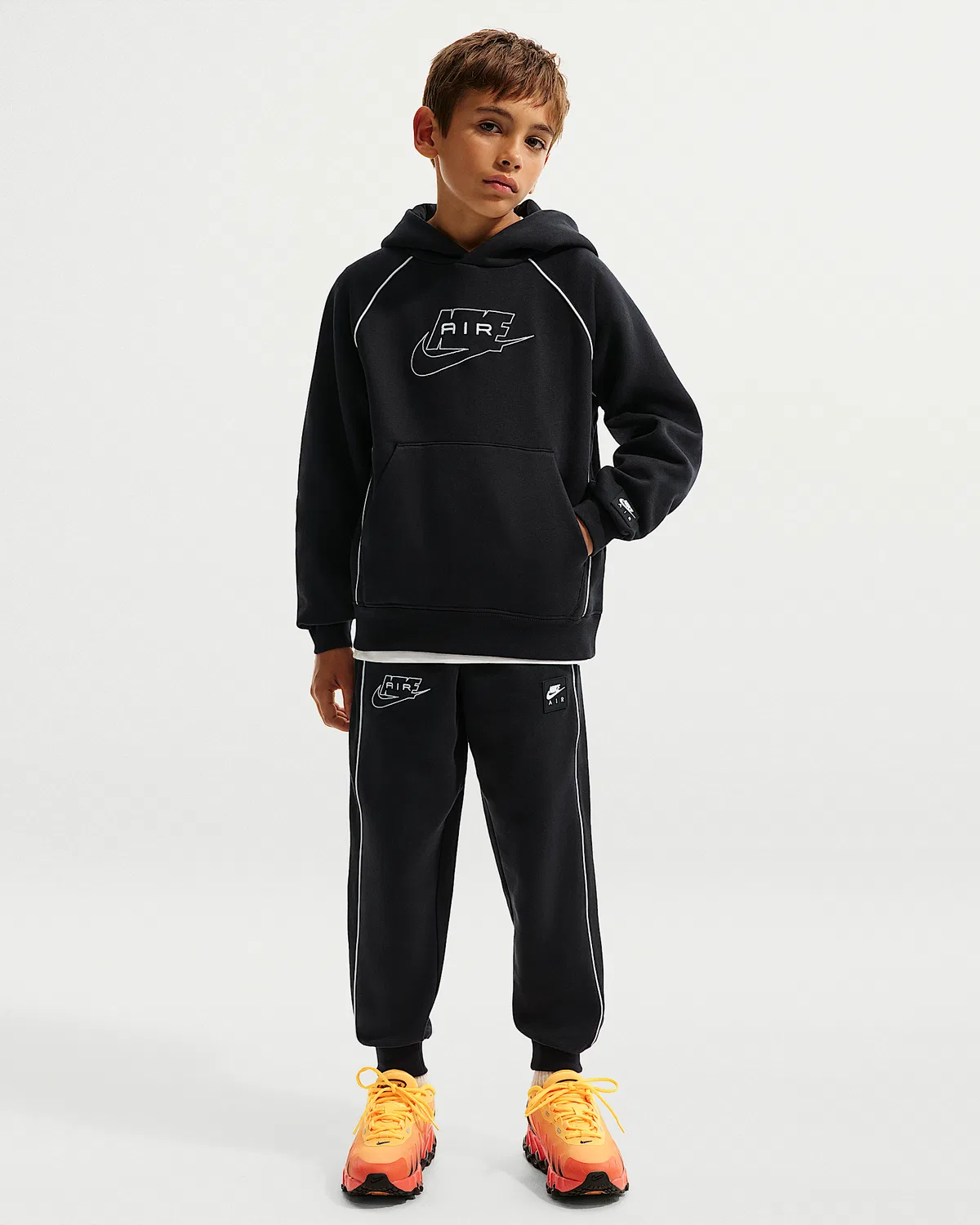 Детская толстовка Nike Air, Black/White/White — фото 4