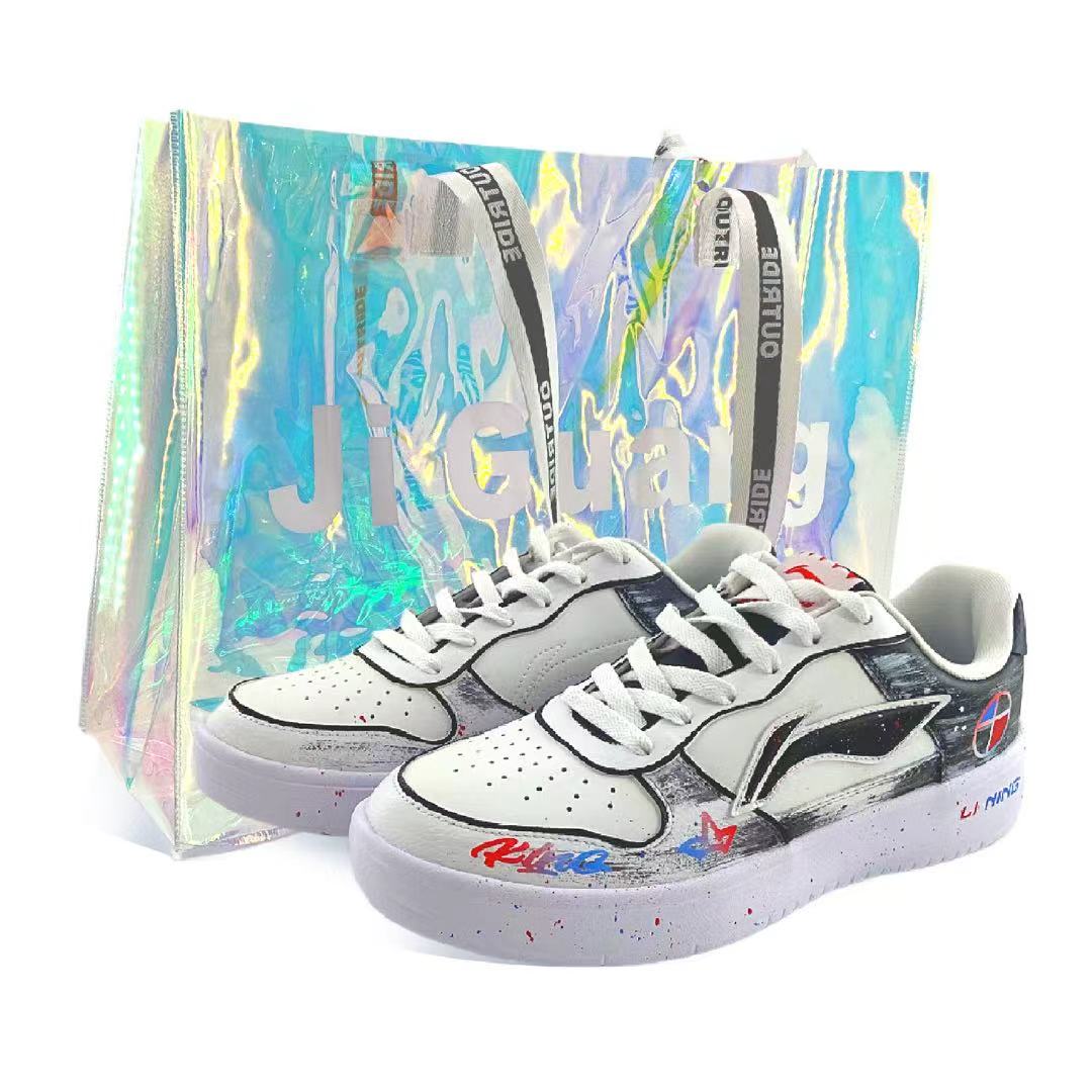 

LINING Мужские белые низкие кеды Pontoon Boats Wear resistant And Lightweight