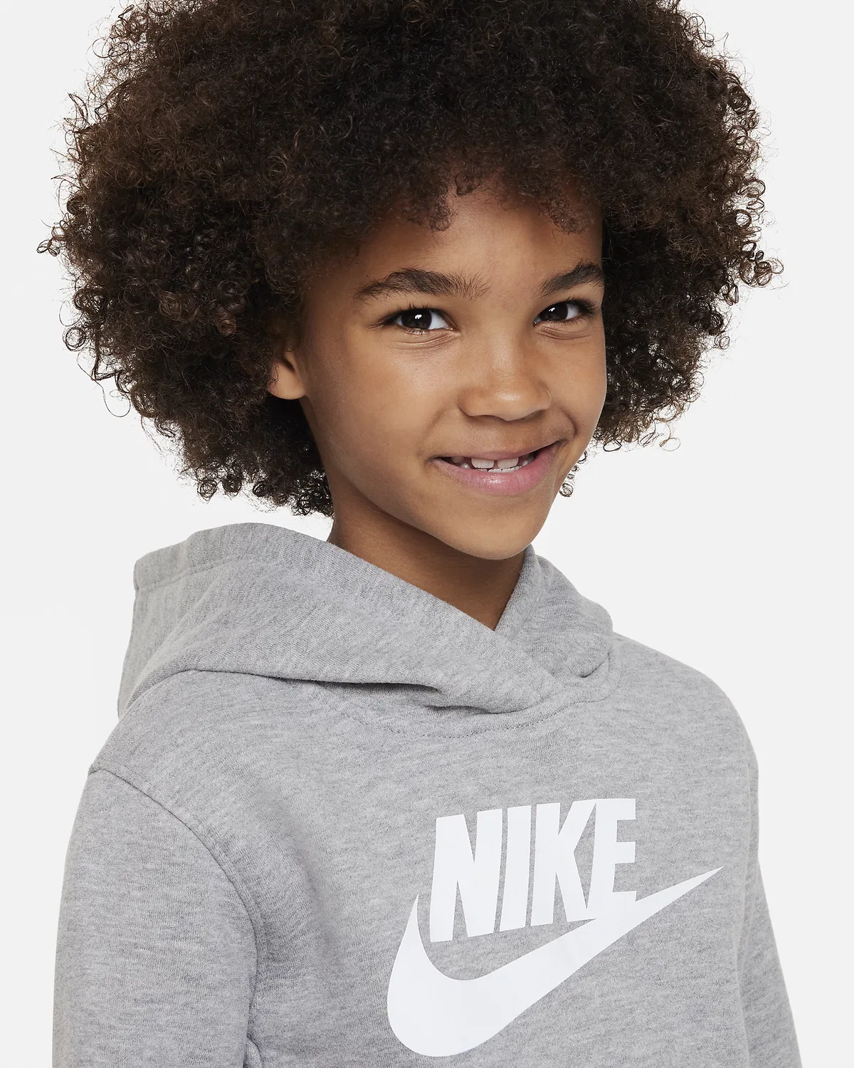Детская худи Nike Sportswear Club Fleece Pullover, Light Grey Heather — фото 3