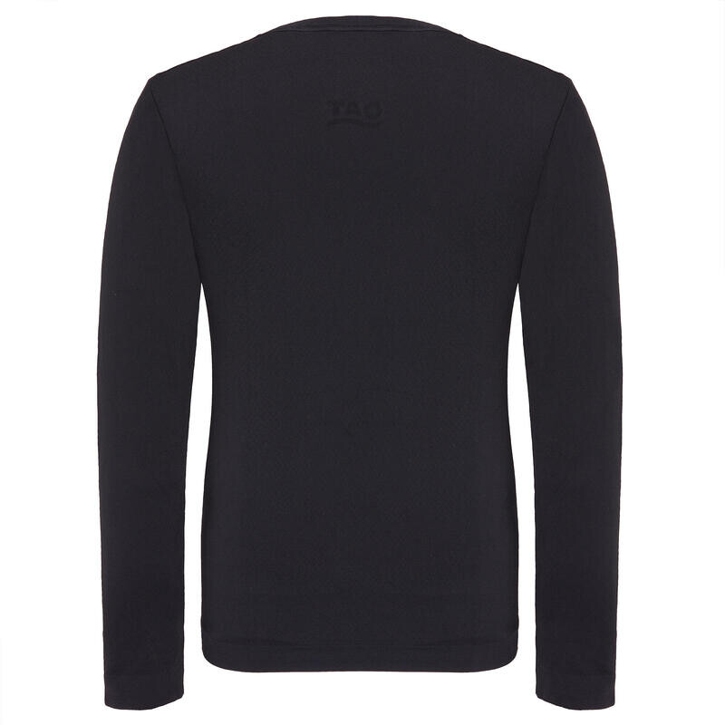 Быстросохнущая бесшовная мужская функциональная рубашка LONG SLEEVE SHIRT TAO, цвет schwarz — фото 3