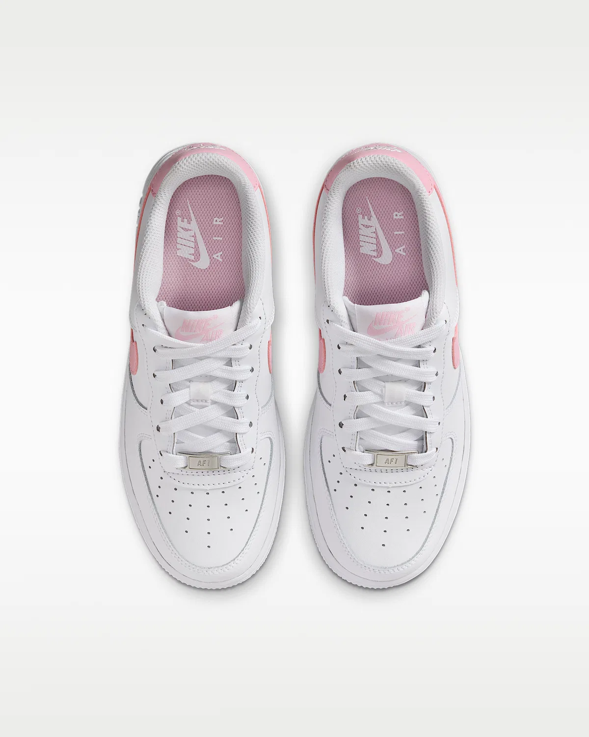 Детские кроссовки Nike Air Force 1, White/White/Medium Soft Pink — фото 4