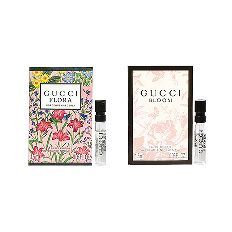 Набор пробников духов dreamy collection, два флакона, парфюмерная вода eau de parfum, туалетная вода eau de toilette, композиция potpourri accord, 1,5 мл + 1,5 мл GUCCI — фото 4