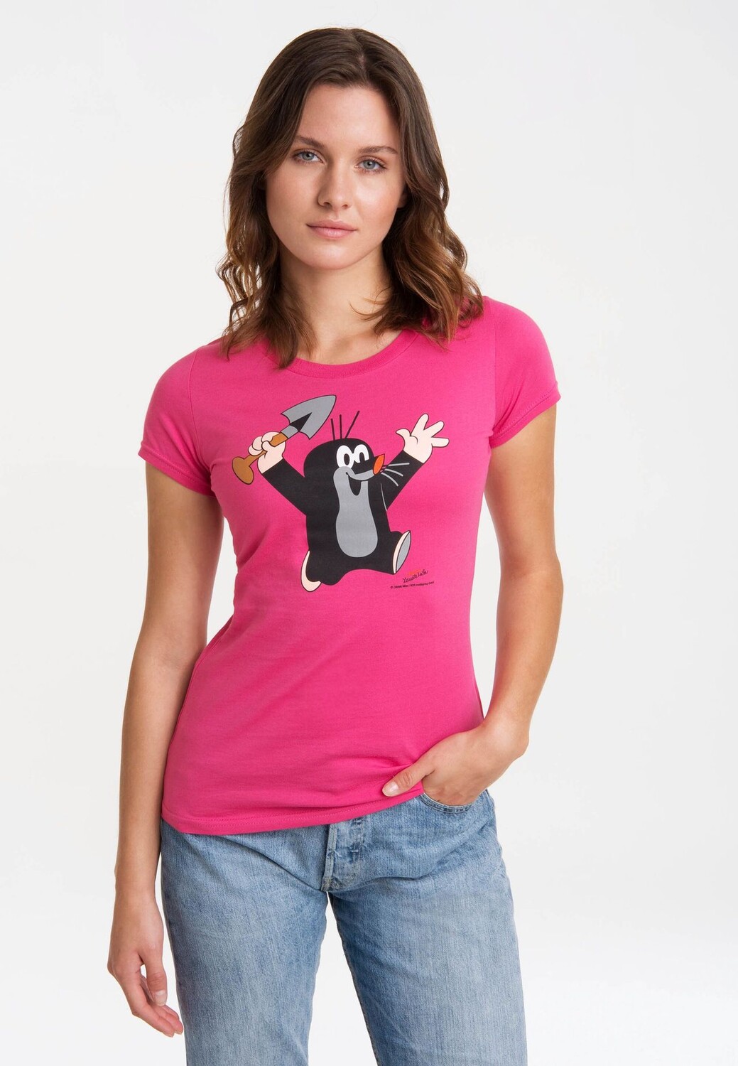 Новая футболка для девочек «Маленький крот» — Yay LOGOSHIRT, розовый — фото 4
