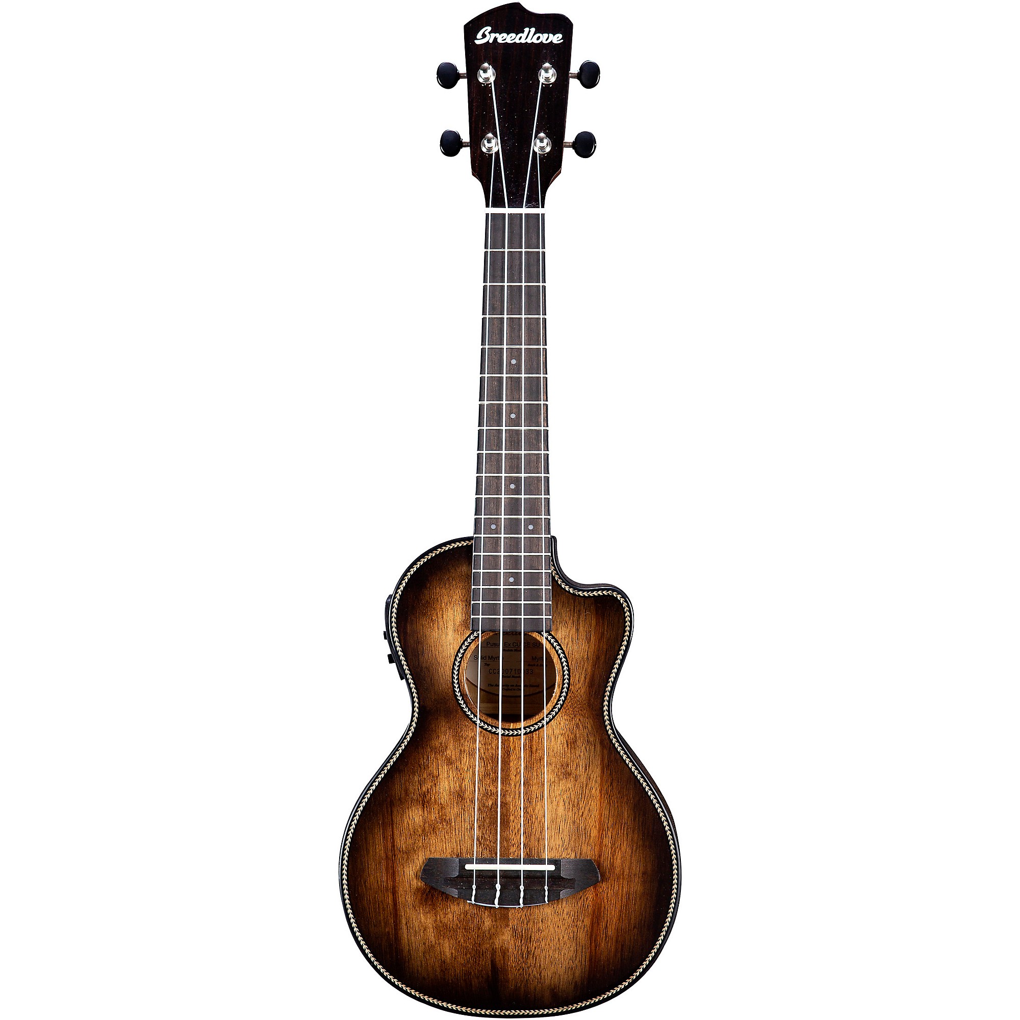 

Breedlove Pursuit Exotic CE Myrtlewood Concert Акустическая электрическая гавайская гитара Suede Burst