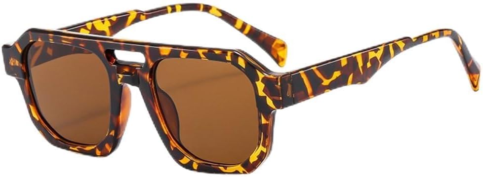 

Солнцезащитные очки с двойным лучом для мужчин, модные квадратные солнцезащитные очки для женщин, для вождения на открытом воздухе, с зеркальной защитой UV400 MUTYNE, Leo