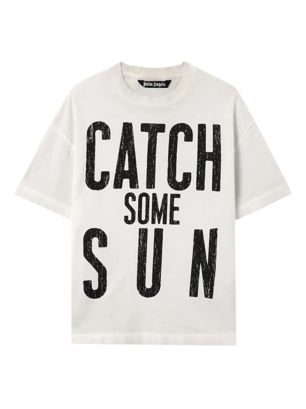 

Футболка с принтом-слоганом Palm Angels, белый