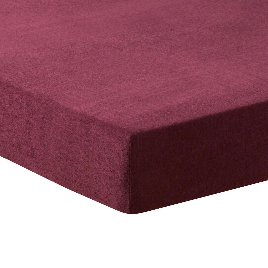 

Простыня Dream Sleep махровая стрейч на подгонке 90x200 - 100x200 см баклажан Traumschlaf