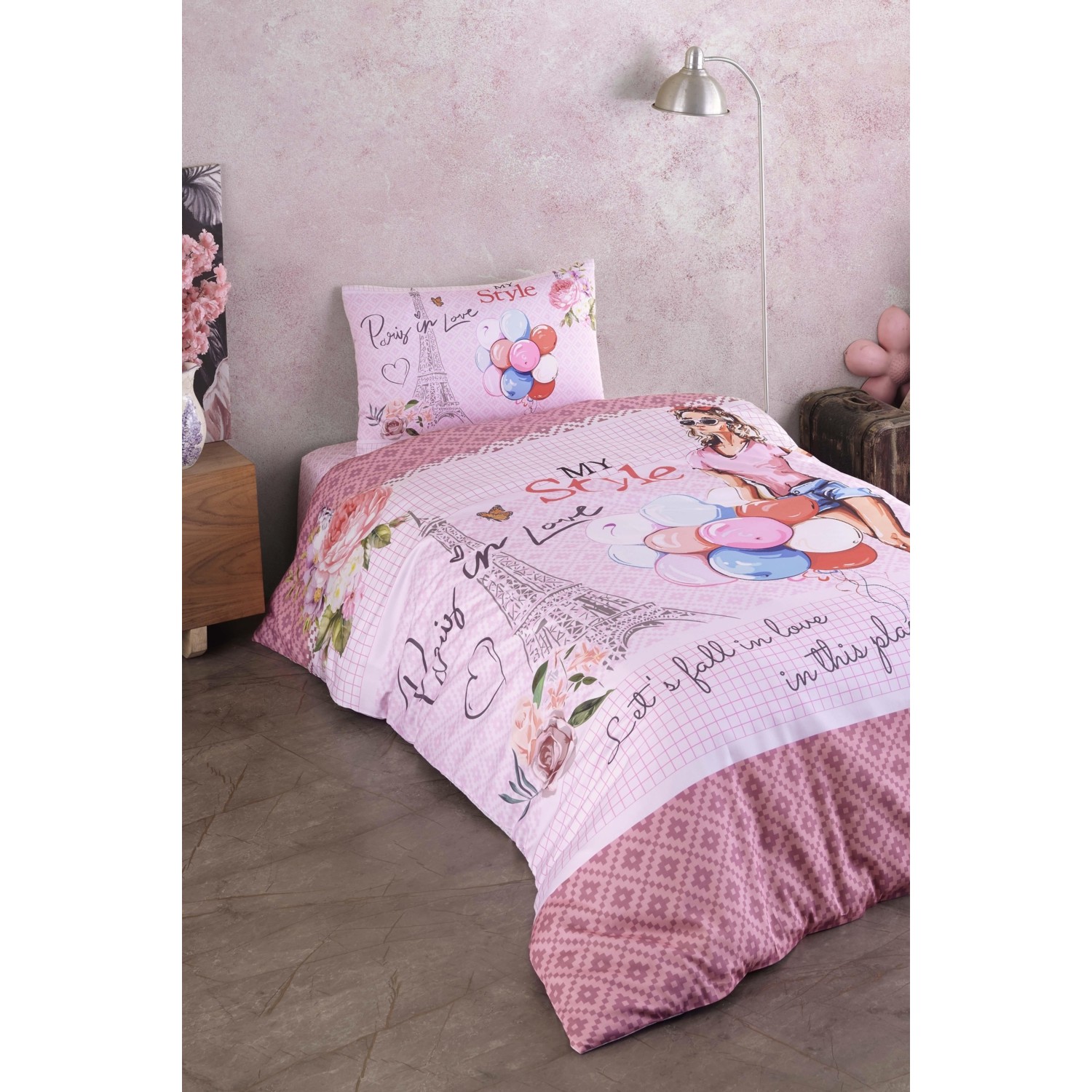 

Комплект постельного белья Varol Laura Home из 100% хлопка и атласа для молодых - My Style