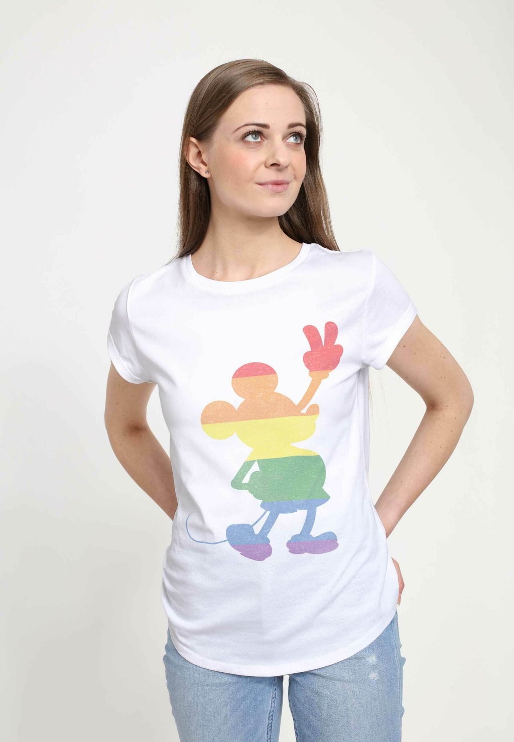 

Футболка с принтом MICKEY CLASSIC LOVE IS LOVE PRIDE MICKEY Disney, белый