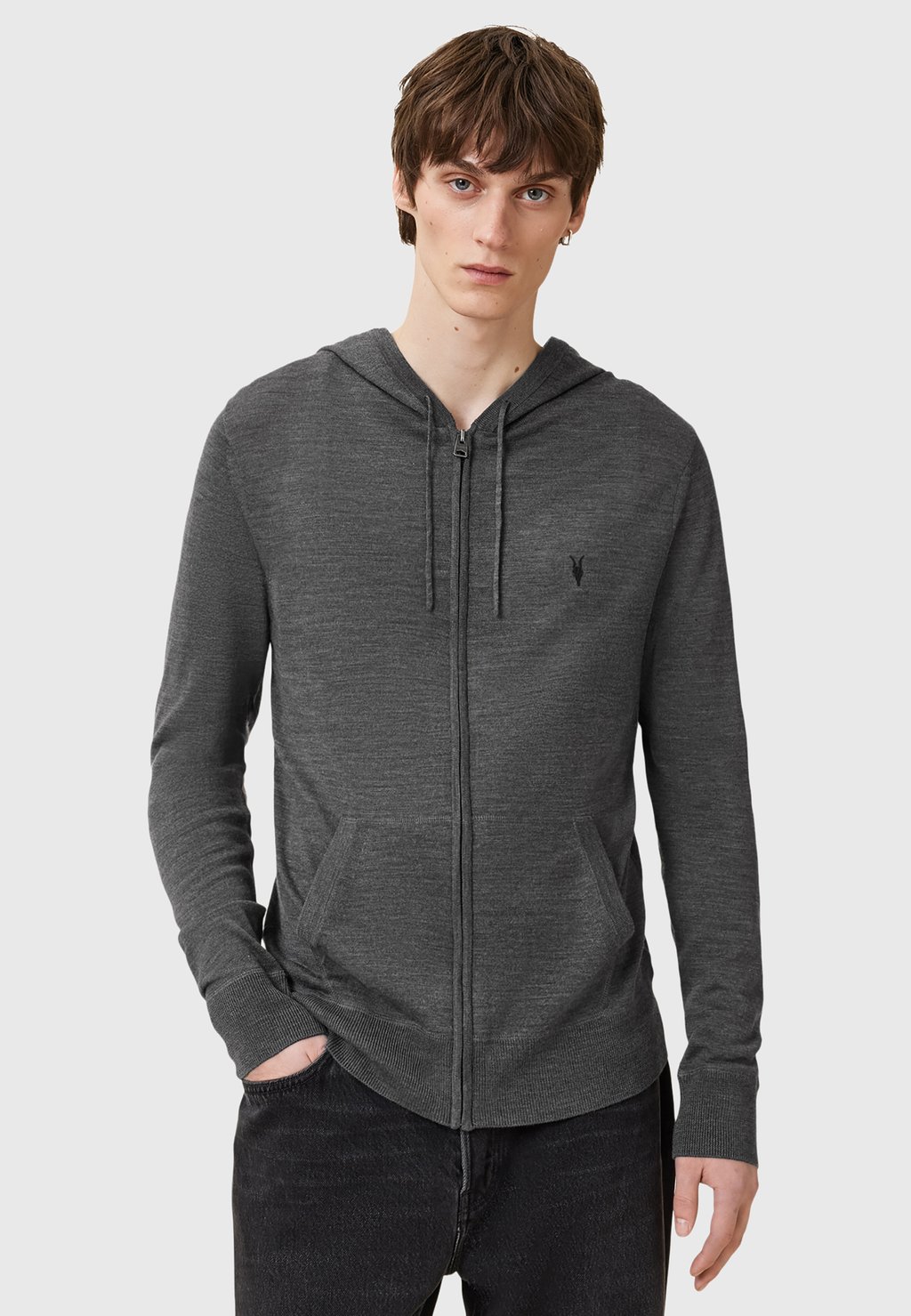

Толстовка на молнии MODE HOODY AllSaints, темно-серый