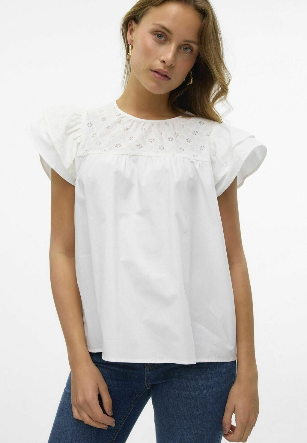 

Блуза VMSINNA Vero Moda, кремовый
