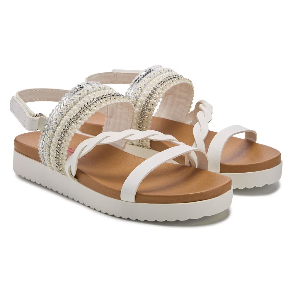 

Детские сандалии Jellypop pammee для маленьких/больших детей, white jeweled