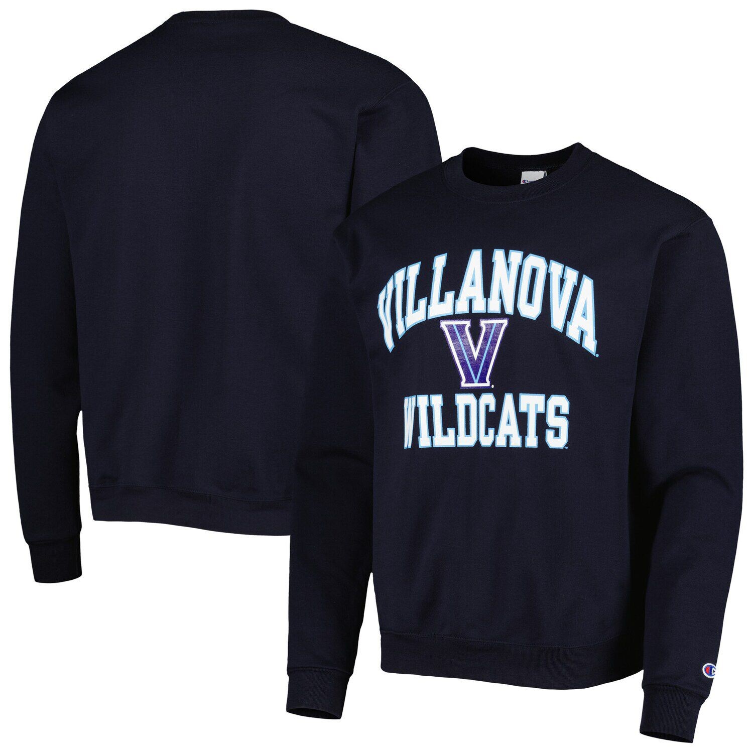 

Мужской темно-синий пуловер с высоким мотором Villanova Wildcats Champion