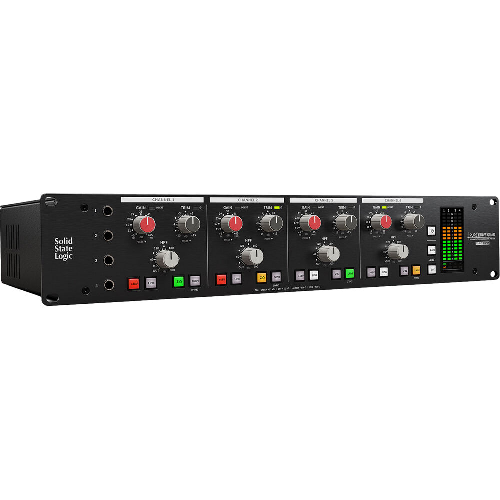 

Микрофонный предусилитель Solid State Logic PURE DRIVE QUAD 4-Channel Preamplifier