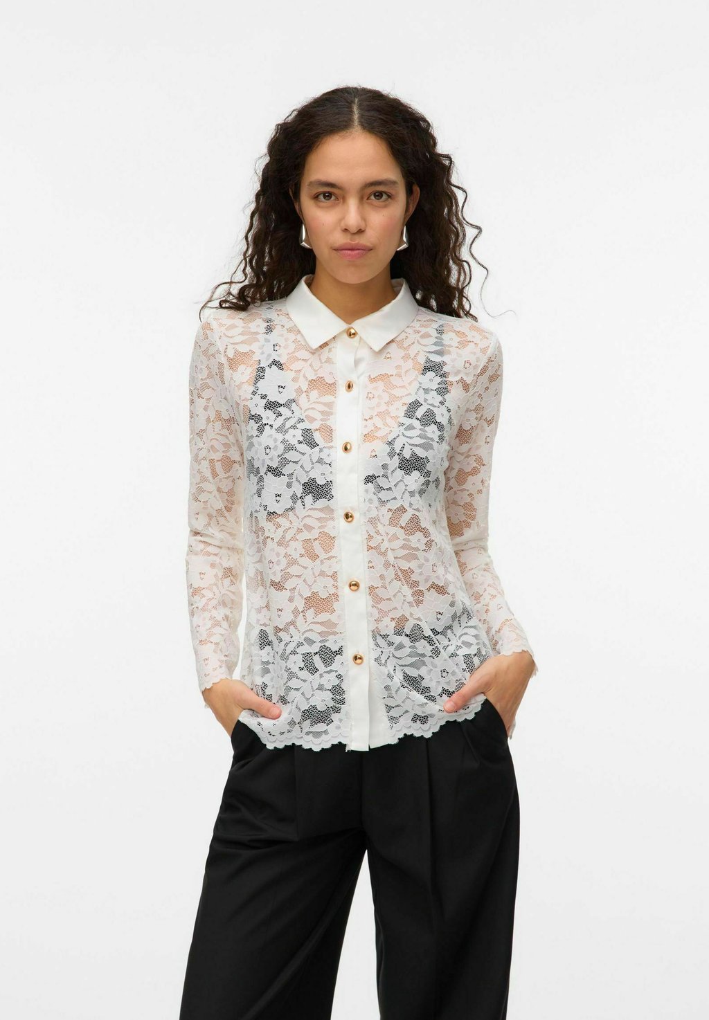 

Блузка на пуговицах VMTILLE Vero Moda, белый