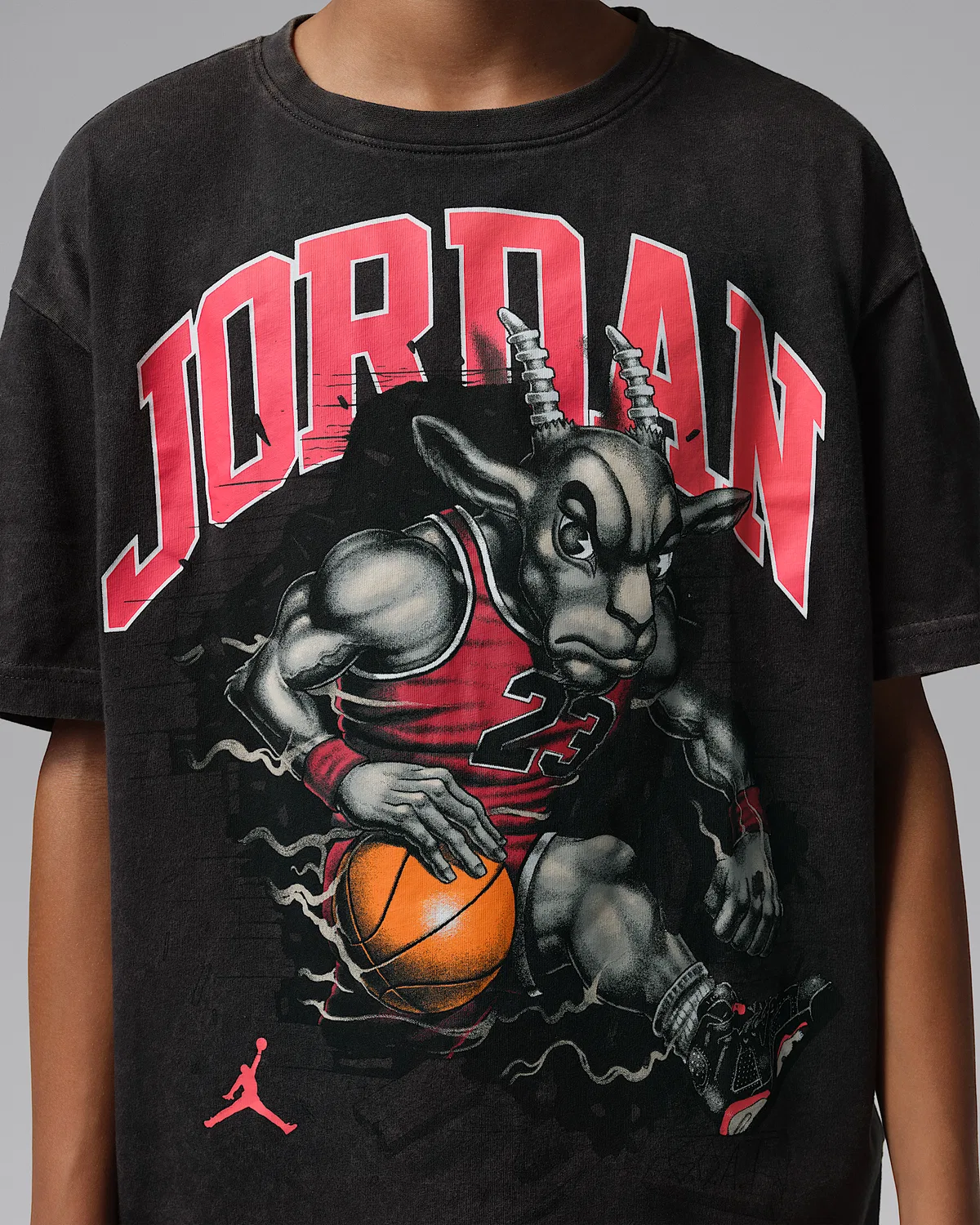 Детская футболка Jordan The Goat, Off Noir — фото 4