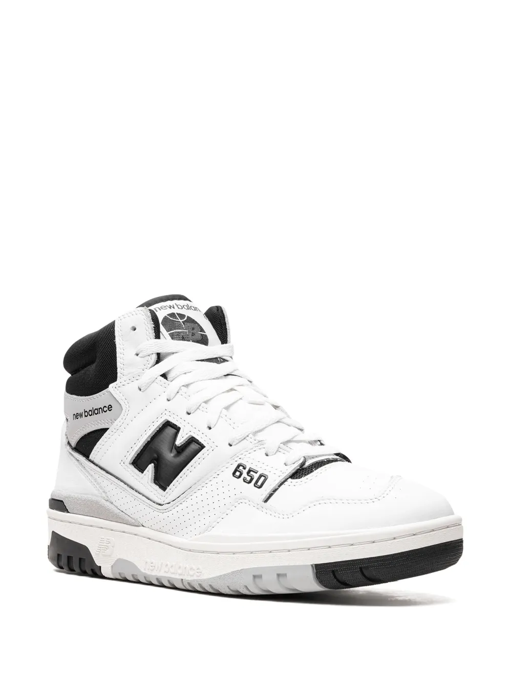 Высокие кроссовки 650 White/Black NEW BALANCE, белый — фото 2