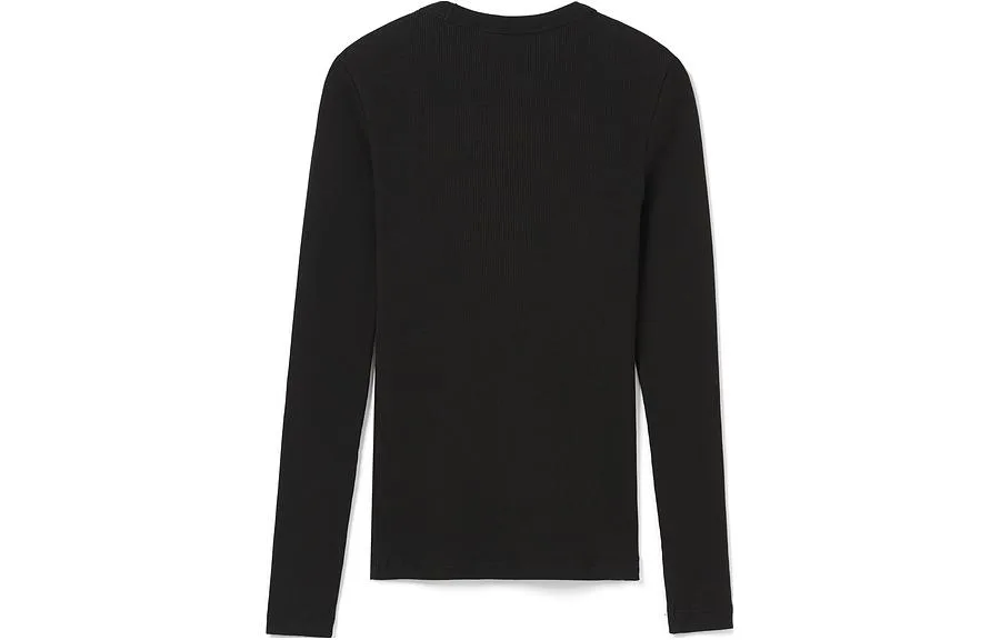 Футболка LACOSTE Women's Crew Neck Moderate Others, черный — фото 4
