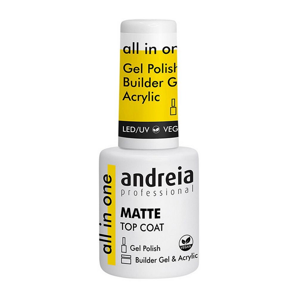 

Лак для ногтей Gel Polish All In One Matte Top Coat Andreia, 10.5 мл.