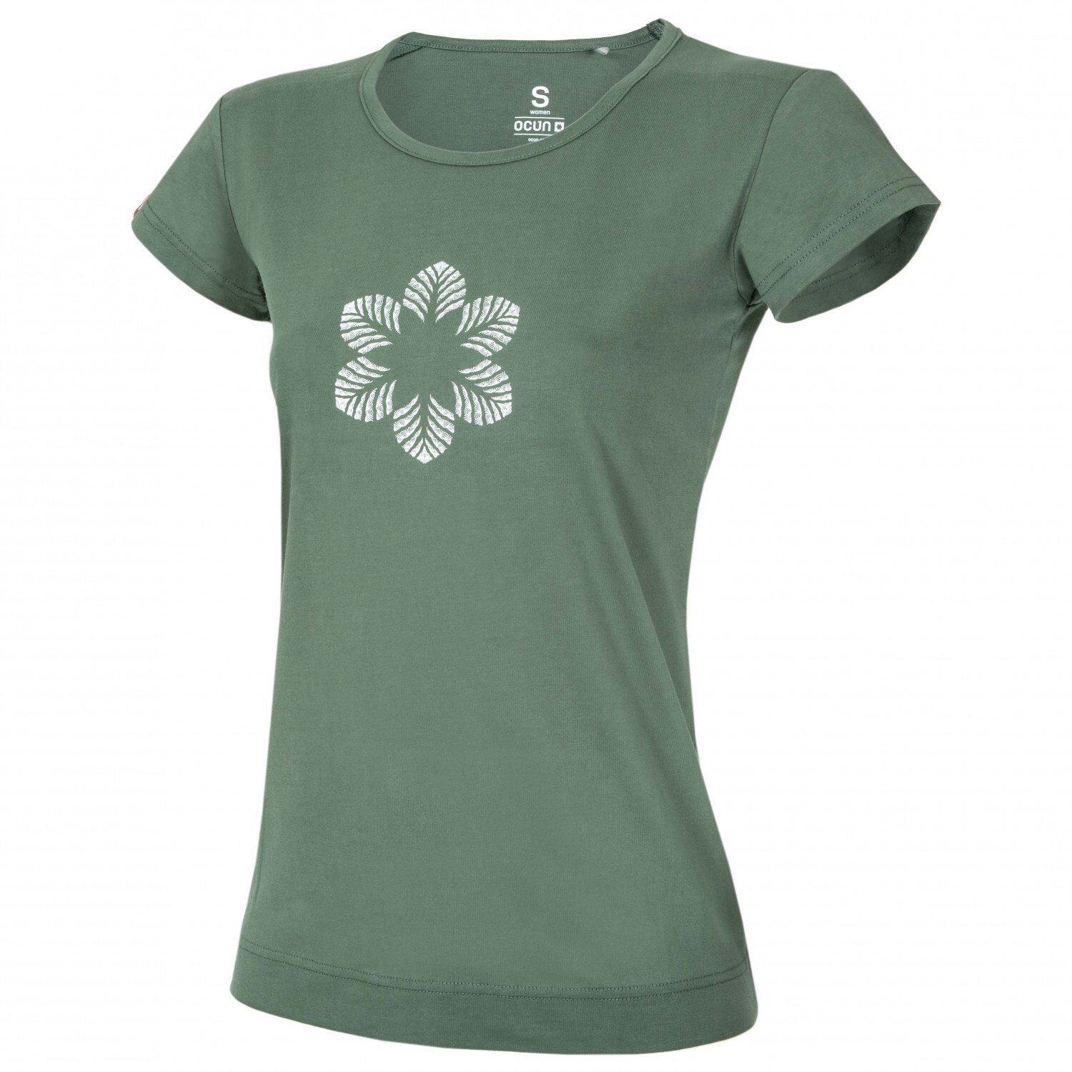 

Футболка Ocun Women's Classic T Organic Flower, цвет Green Duck