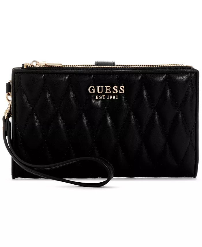 

Женский кошелек-органайзер Valla с двойной молнией GUESS, черный