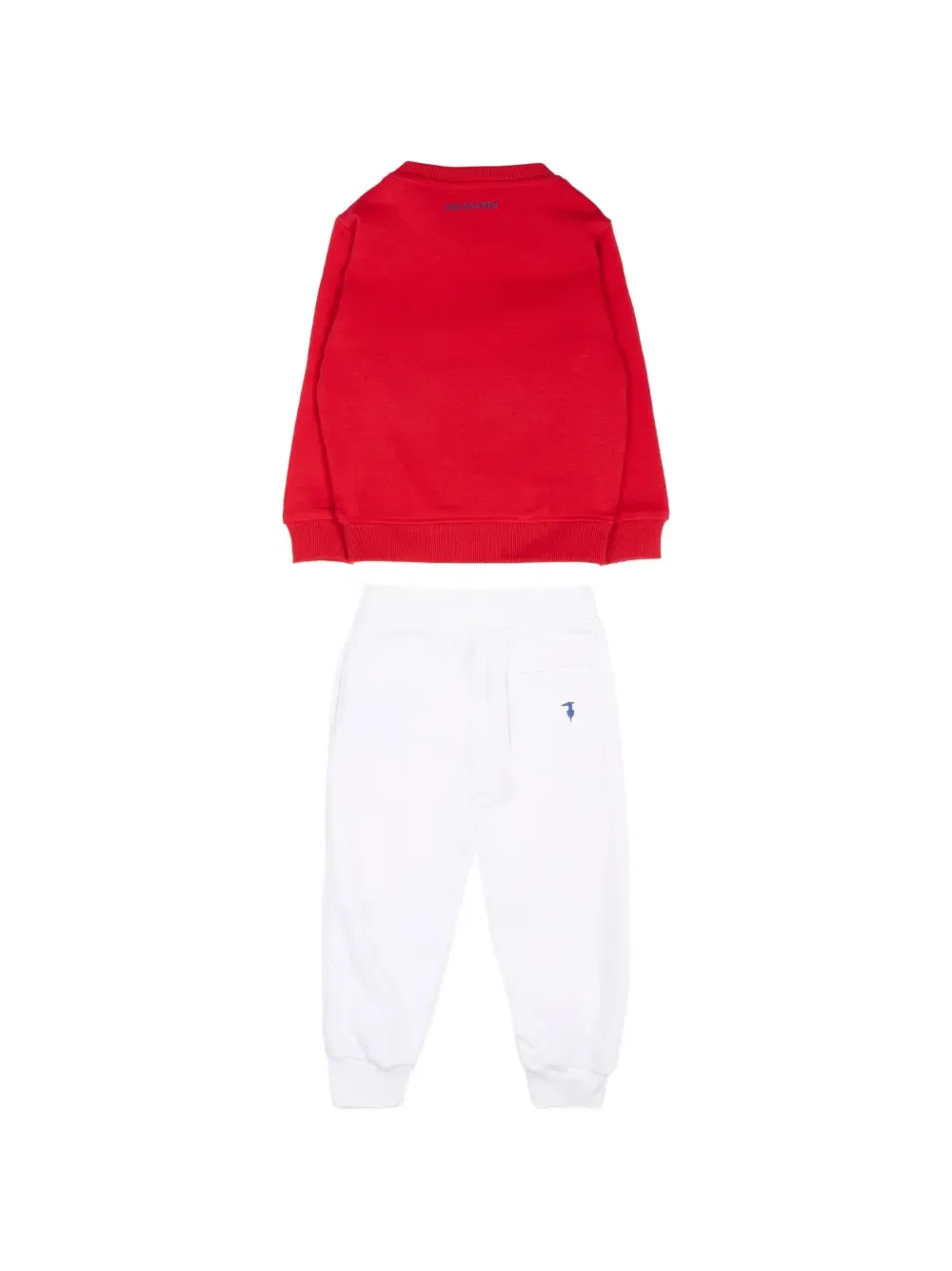 Спортивный костюм с цветовыми блоками и деталями логотипа Trussardi Junior, красный — фото 2