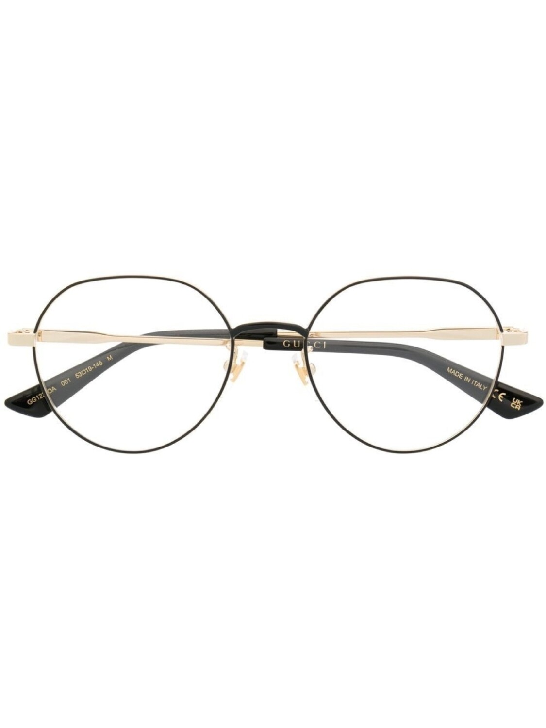 

Gucci Eyewear очки в круглой оправе с логотипом, золотистый
