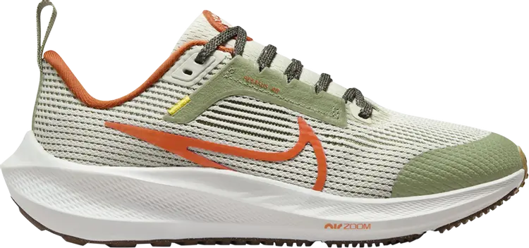 

Кроссовки Air Zoom Pegasus 40 GS 'Oil Green Campfire Orange', зеленый