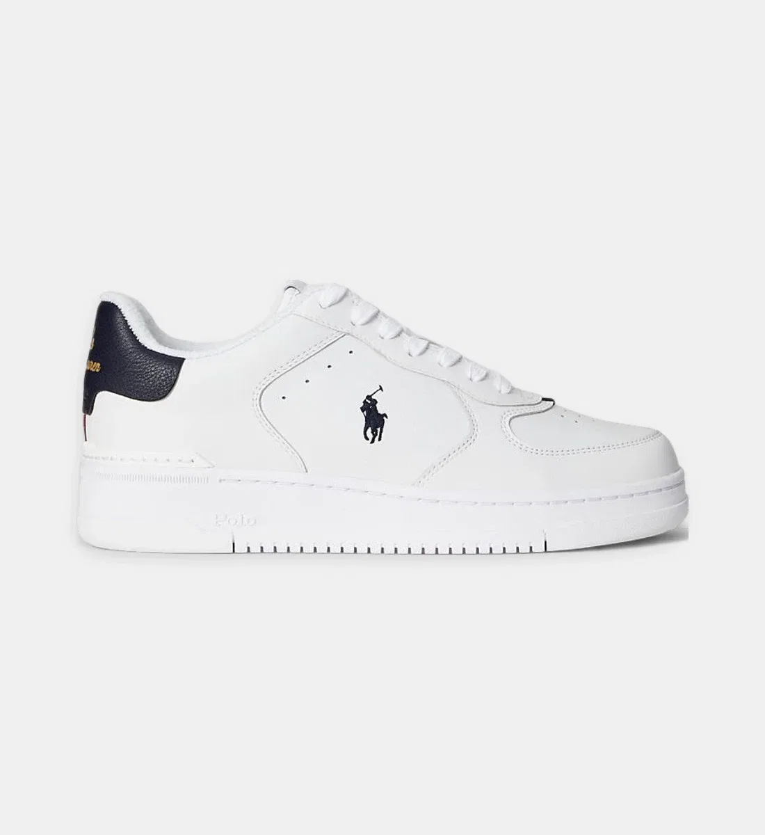 Низкие кроссовки Tennis Masters Court из фирменной кожи POLO RALPH LAUREN, белый