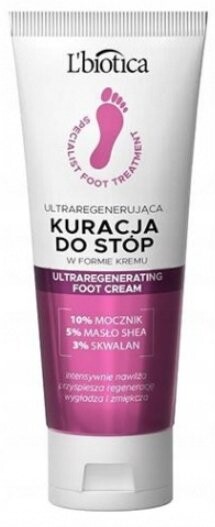 

L'Biotica, Крем для ухода за ногами 10% мочевина, 75 мл