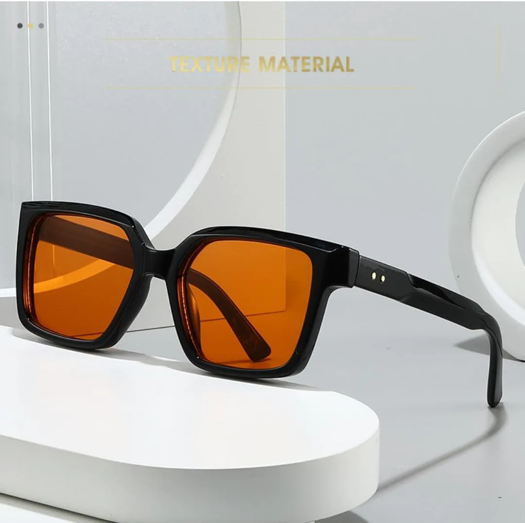 

Квадратные женские солнцезащитные очки с защитой от УФ-излучения UV400, ретро-стиль, заклепки, мужские очки с леопардовым принтом и градиентом TVTBBVV, Black Orange